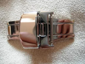 FÜR ARMBAND 14mm FALTSCHLIESSE SCHMETTERLING STAHL DRÜCKER 12mm Seite Schließe - Bild 1 von 7