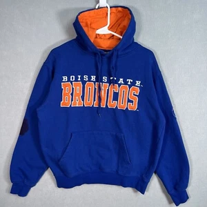Vintage Boise State Broncos Sweater Adult Small Blue Hoodie Sweatshirt Pullover - Picture 1 of 10