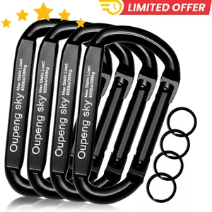 Carabiner Clip, 4 Pack, 855lbs,3" Heavy Duty Caribeaners for Hammocks, Campin... - Picture 1 of 9