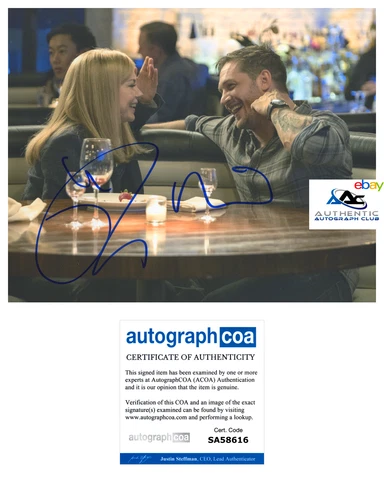 MICHELLE WILLIAMS AND TOM HARDY AUTOGRAPH SIGNED 8X10 PHOTO VENOM MARVEL ACOA Cover
