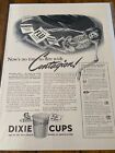 Vintage 1942 Dixie Cups No Time To Flirt With Contagion Skeleton ad