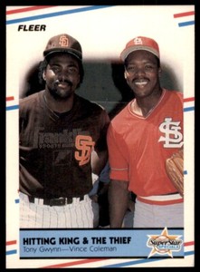1988 FLEER TONY GWYNN/VINCE COLEMAN SAN DIEGO PADRES/ST. LOUIS CARDINALS #634
