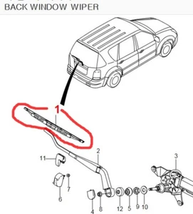 Genuine Rear Wiper Blade REXTON 01~17 ALL #7852008D10 - Picture 1 of 1