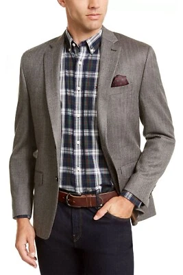 Abrigo Deportivo Ralph Lauren Lana/Cachemira Calce Clásico Espiga -Talla 42L -Marrón Foto 1 de 4