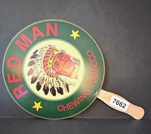 Ventilateur à main publicitaire tabac à mâcher Red Man neuf vintage