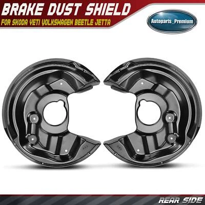 2Pcs Rear Left & Right Brake Dust Shield for Skoda Yeti Volkswagen Beetle Jetta - Image 1 of 4