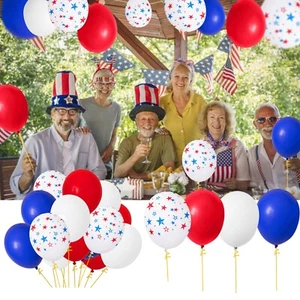 IIndependence Day Tri Color Star Indoor Outdoor Decoration Latex Wedding Dating - Picture 1 of 4