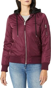 Levi's 268056 Women's Flight Satin Bomber with Jersey Hood Size XL - Picture 1 of 3