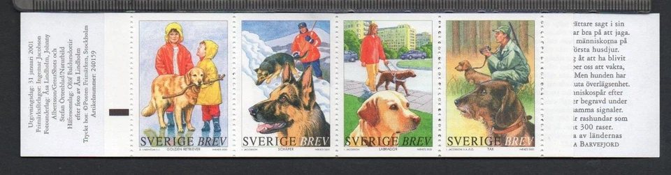 ШВЕЦИЯ 2001 РАБОЧИЕ СОБАКИ БУКЛЕТ - Изображение 1 из 1