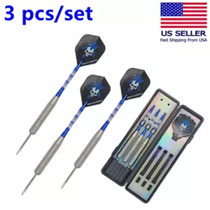 3Pcs Tungsten Darts Professional 26g Tungsten Steel Needle Tip Darts Set - Picture 1 of 6