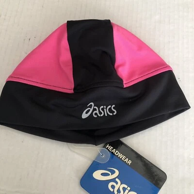 Gorra de baño ASICS rosa negra nueva con etiquetas Foto 1 de 3