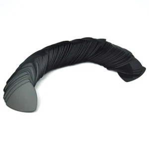 Celluloid 346 Rounded Triangle Guitar Picks Plectrums 0.71mm 100Pcs Solid Black - Picture 1 of 4