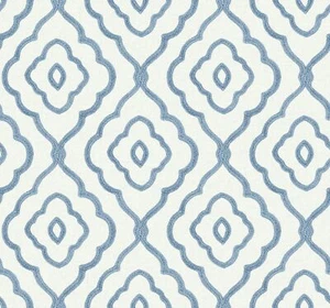 Wallquest MB30902 Seaside Ogee Blue Oasis - Picture 1 of 2
