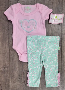 Baby Girl Clothes New Duck Duck Goose 0-3 Month 2Pc Love To Be Me Outfit - Picture 1 of 3