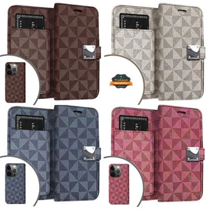 For Apple iPhone 14 Plus 6.7" Fabric Wallet Case 6 Card Slot Storage Pouch Cover - Picture 1 of 31