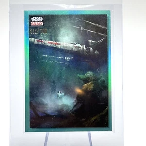 2023 Topps Star Wars Chrome Galaxy Do Or Do Not Yoda Aqua Teal Refractor /199 - Picture 1 of 10
