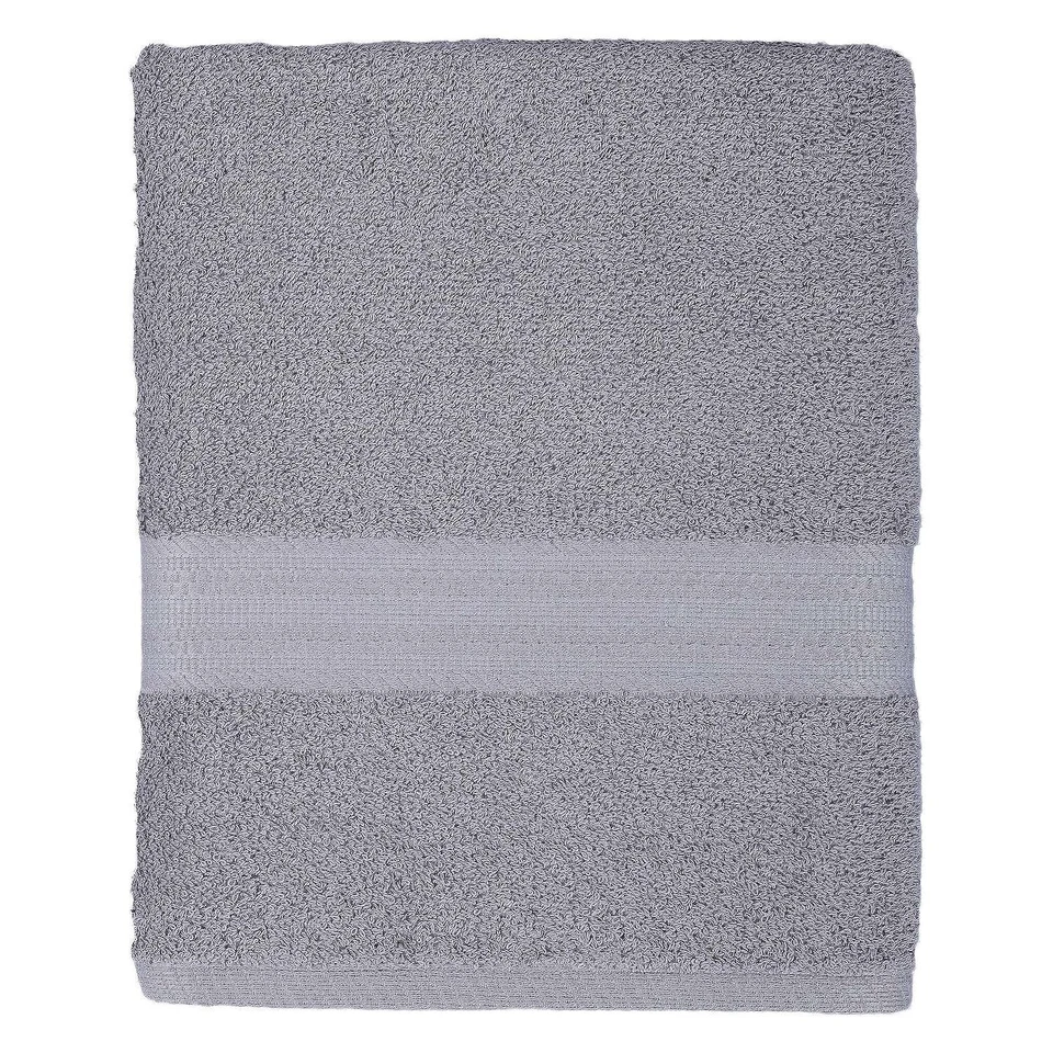 Pack de 4 - Toalla de baño lisa The Big One 30" x 54" 100 % algodón gris Foto 1 de 1