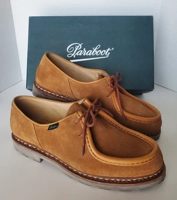 Paraboot Michael /Marche Whisky Suede Velour Moc Toe Derby Shoe - UK10 US11 EU44 - Image 1 of 4
