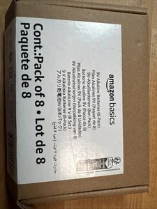 Amazon Basics Everyday Alkaline Batteries 9V/6LR61, Pack of 8 (#193) - Picture 1 of 2