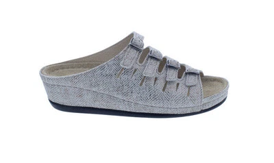 Berkemann Hassel Pantolette, bronze/glitter Leder, Weite E-H 0737-431 beige