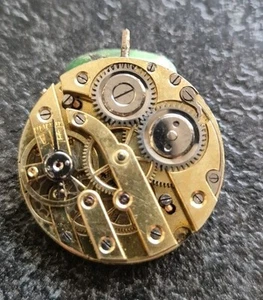 Antikes  Taschenuhrwerk ca 25 mm läuft , zum üben für Lehrling, Sammler - Bild 1 von 3