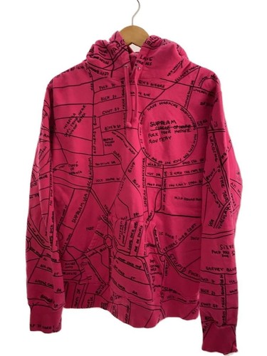 Felpa Supreme con cappuccio M cotone rosa usata