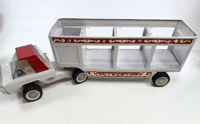 Vintage Buddy L Wild Animal Circus Truck & Trailer Diecast Pressed Steel Toy - Image 1 of 4