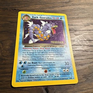 Vintage Pokemon 1999 Dark Gyarados 8/82 Prerelease Promo card 70 HP Holo - Picture 1 of 16