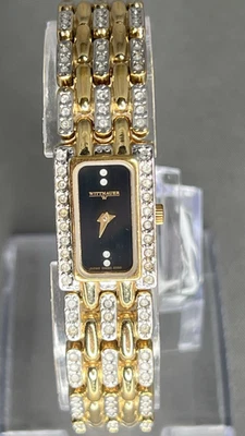 Reloj para mujer Wittnauer vintage de cristal suizo con diamantes enchapado en oro base de metal Foto 1 de 4