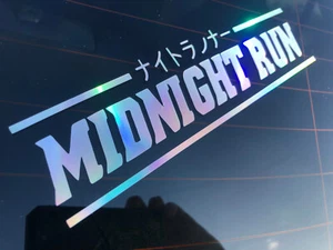 oil slick Sticker holographic MIDNIGHT RUN Jdm fits mazda nissan toyota wrx 86 - Picture 1 of 8