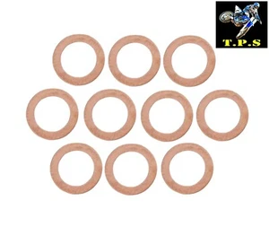 10 GUARNIZIONE RONDELLA TAPPO SCARICO OLIO YAMAHA YZ 80 100 125 250 YZF 400 426 WR 250 - Foto 1 di 1