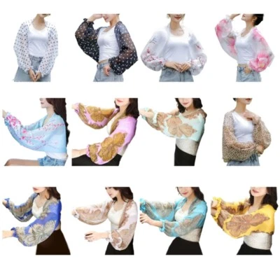 Sunproof Shawl Breathable Shoulder Wrap Flared Arm Cover Up for Outdoor Cycling - Image 1 of 4