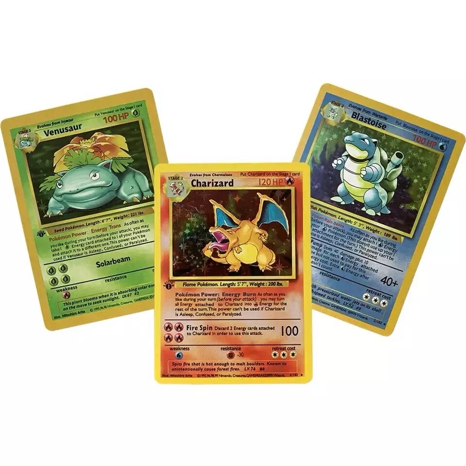 Pokemon 3pcs Set Charizard, Blastoise, Venusaur Holo Fan Art/Gift/Display - Image 1 of 4