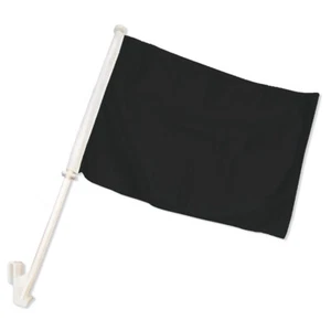 Color liso negro doble cara bandera coche ventana bandera negra - Imagen 1 de 4