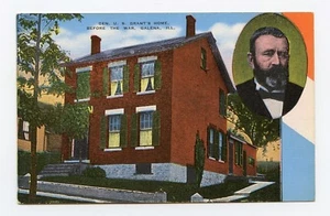 Postal a color de General U.S. Grant's Home Before the War in Galena, Illinois - Imagen 1 de 2