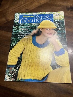SIMPLICITY KNIT AND CROCHET FOR EVERYONE 60 Projects Vintage 1980 - Image 1 of 4