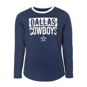 Dallas Cowboys NFL Girls’ Long-Sleeve Blue Shirt Size Medium (8-10) NWT - Picture 1 of 6