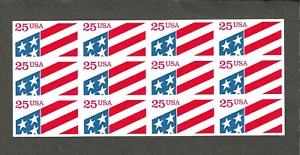 #2475a 25c FLAG ISSUE BOOKLET OF 12 UNFOLDED - Picture 1 of 2