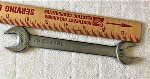 Llave de extremo abierto vintage Duro cromada 19/32"" x 11/16"" 1027 - Imagen 1 de 5