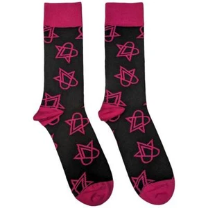 HIM - Calcetines Mini Corazón Rosa - Nuevo Y Licenciado - Música HIMSCK01MB - Imagen 1 de 1