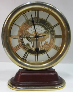 Bulova Quartz Clock United States of America Seal 9 inch Tall - Picture 1 of 7