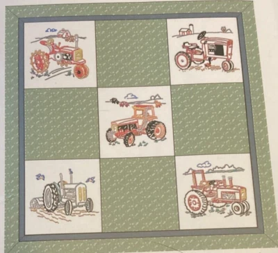 Vtg Rare Patterncentral 5 Tractors Wall Quilt 2002 pattern #3228/3940 - Image 1 of 3