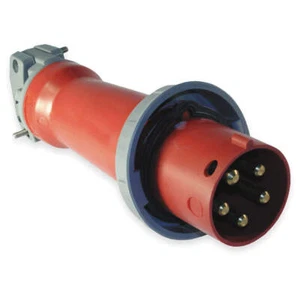 HUBBELL HBL530P7W IEC Pin and Sleeve Plug,30 A,Red,4Pl 6C601 - Picture 1 of 2