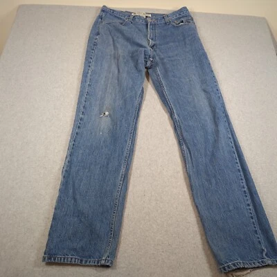 Jeans masculino Harley Davidson 34x33 azul denim motociclista caubói - Imagem 1 de 4