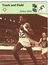 1977-79 Sportscaster Card, #55.21 Track, Arthur Wint, Jamaica