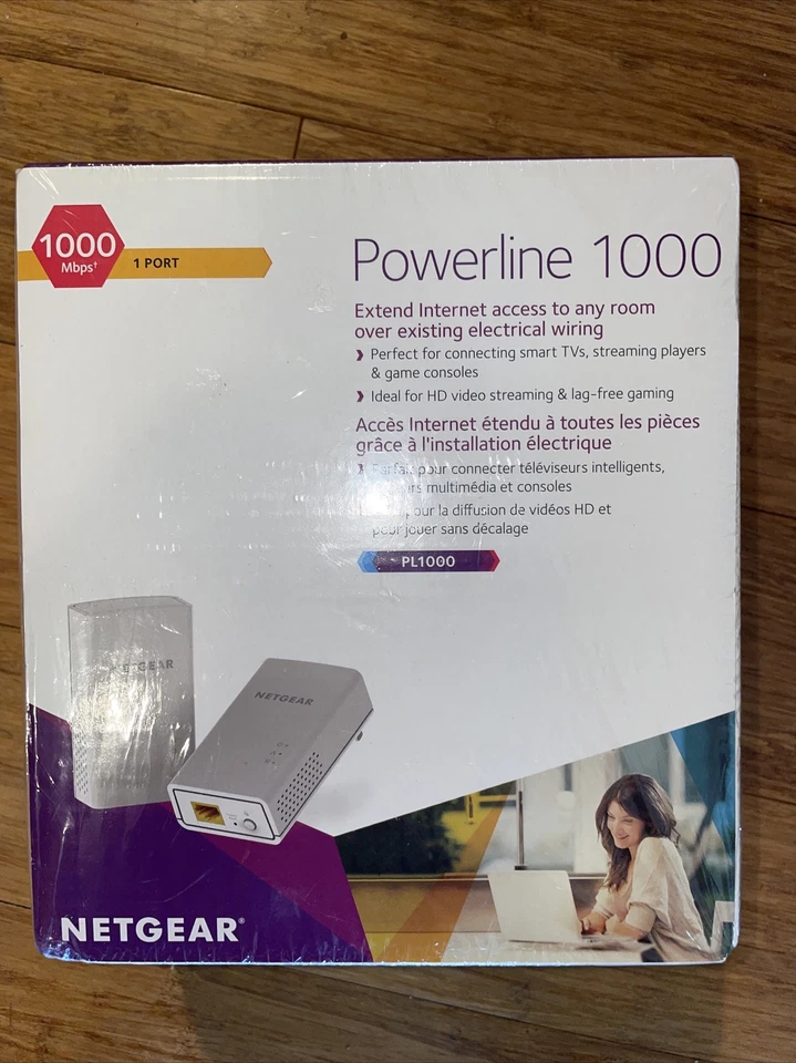 NETGEAR  PL1000100PAS 1000 Mbps Gigabit Port - Image 1 of 4
