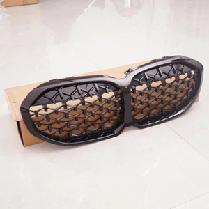 FOR BMW 1 SERIES F40 2019+ GLOSS BLACK DIAMOND STYLE M SPORT KIDNEY GRILLS GRILL - Picture 1 of 10