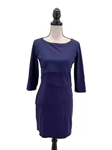 J McLaughlin Damen Lagenlook Kleid blau kleine 3/4 Ärmel Catalina Stoff Stretch - Bild 1 von 5