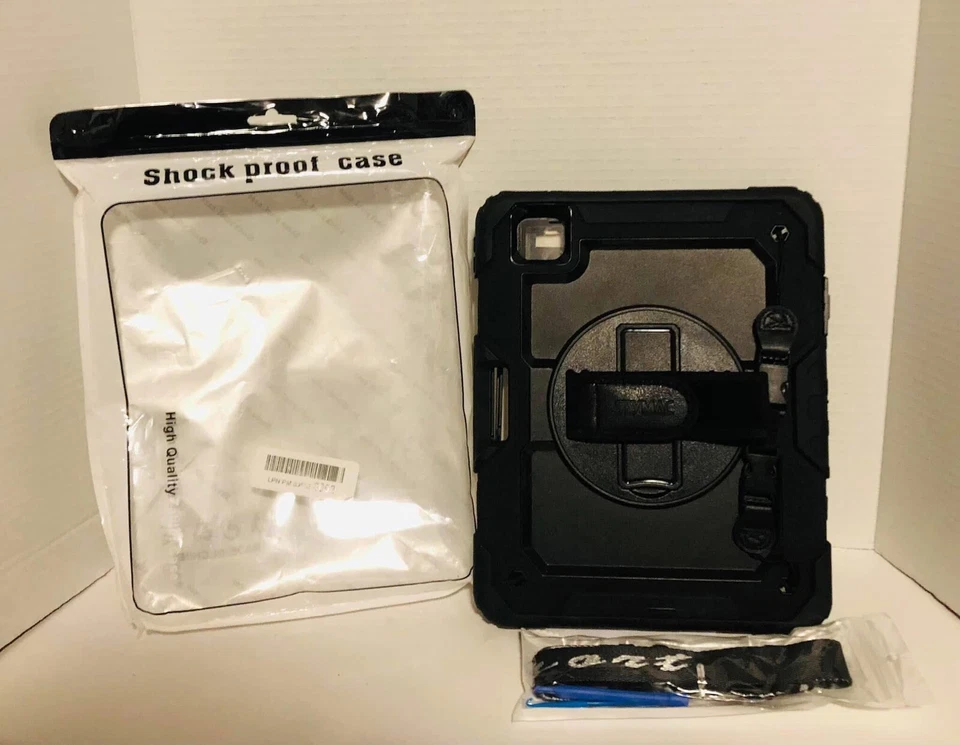 For Apple iPad Air 4 Shockproof Military Heavy Duty Rubber With Hard Stand Case - Image 1 of 4