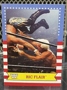 2017 Topps Heritage Ric Flair WWE Wrestling Card #28 WCW WWF Vs Chris Jericho - Picture 1 of 6